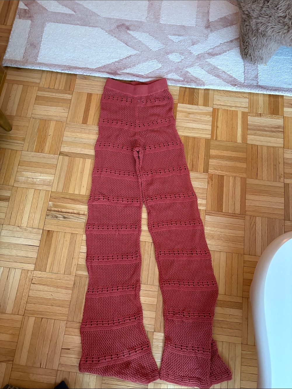 Tularosa Rust Knit Flared Pants